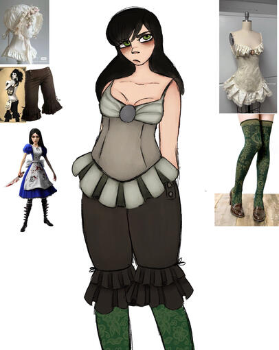Example of fanart with an alt outfit