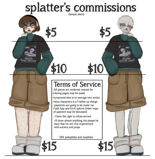 simple Comm sheet + TOS